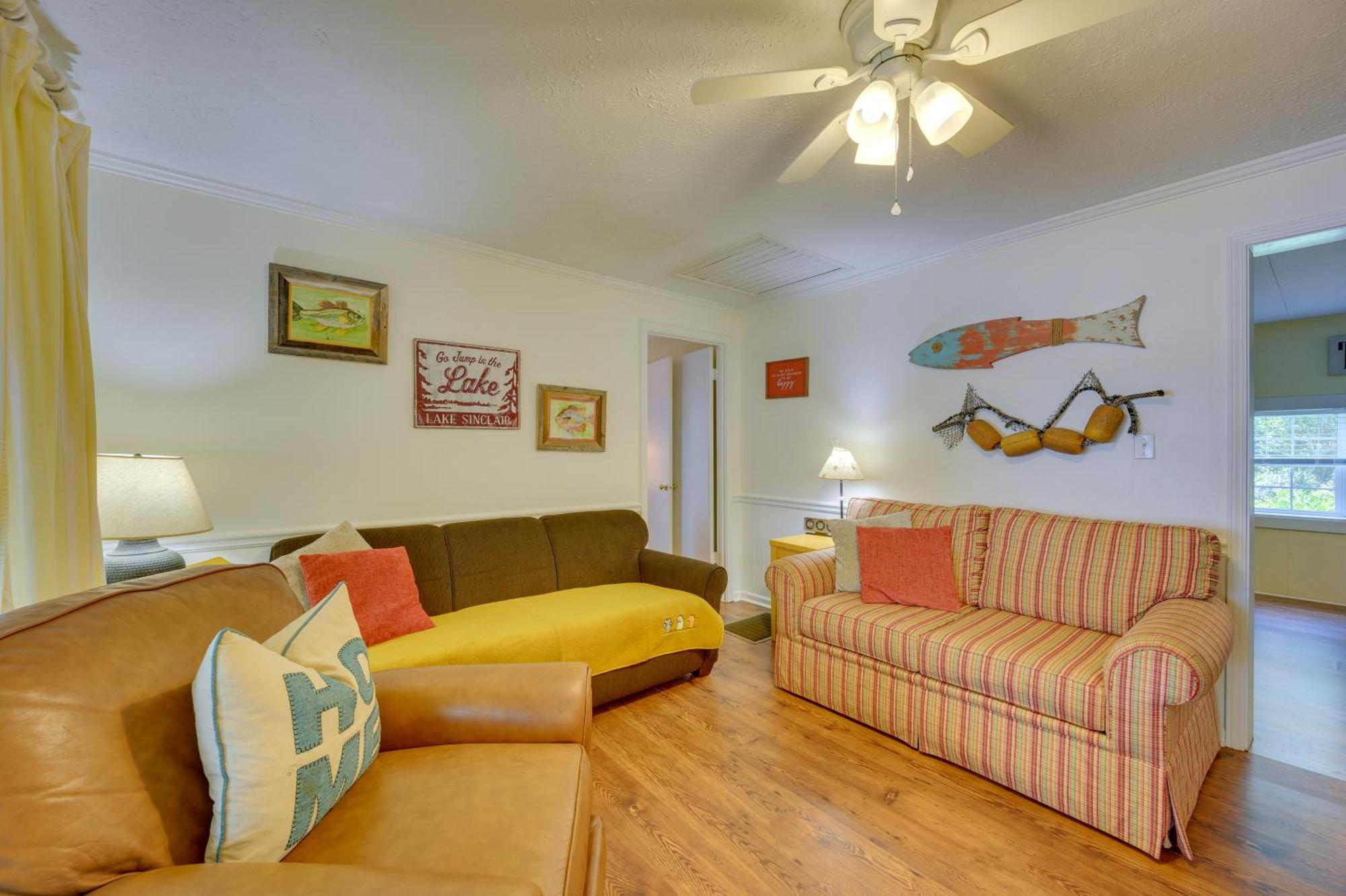 Eatonton Lake Sinclair Crooked Creek Cottage With Fire Pit! מראה חיצוני תמונה